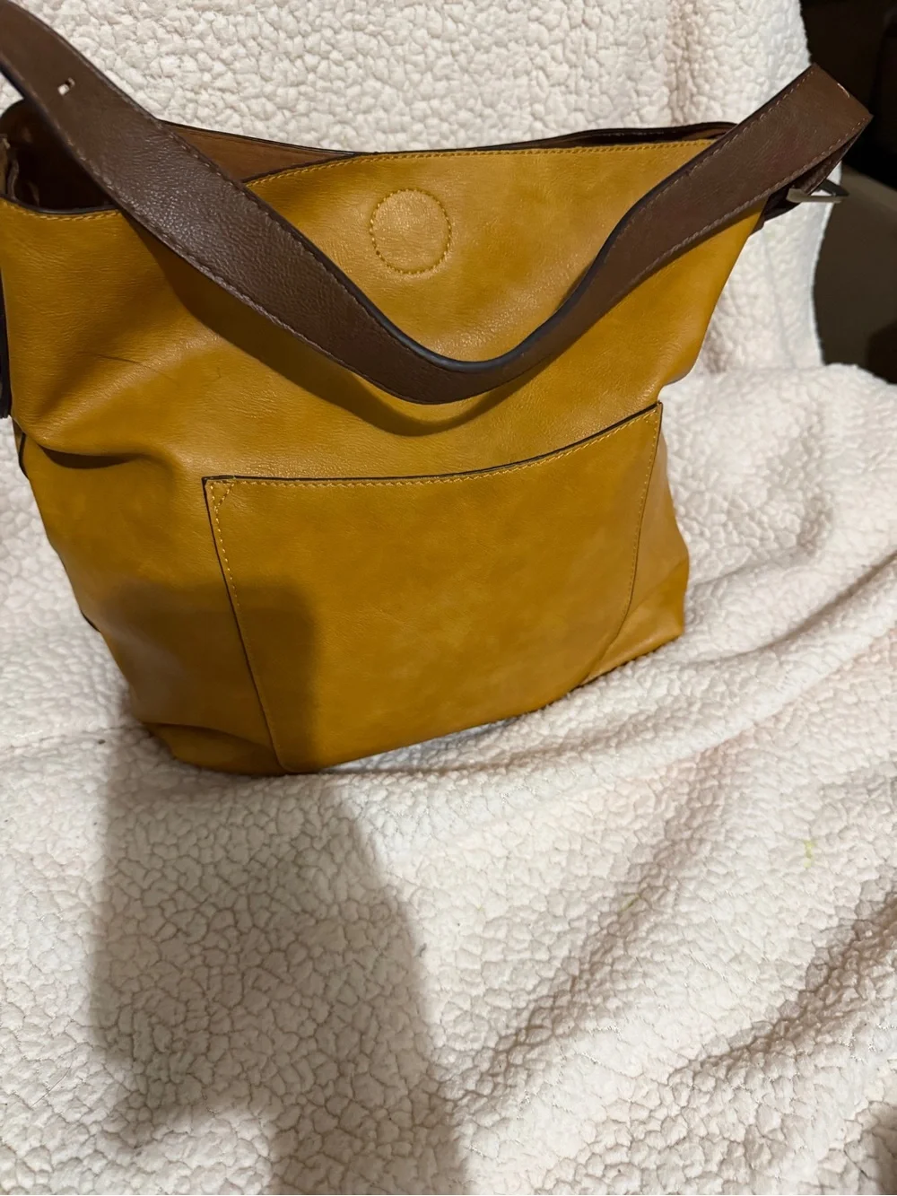 Joy Susan Tan Leather Shoulder Hobo Bag